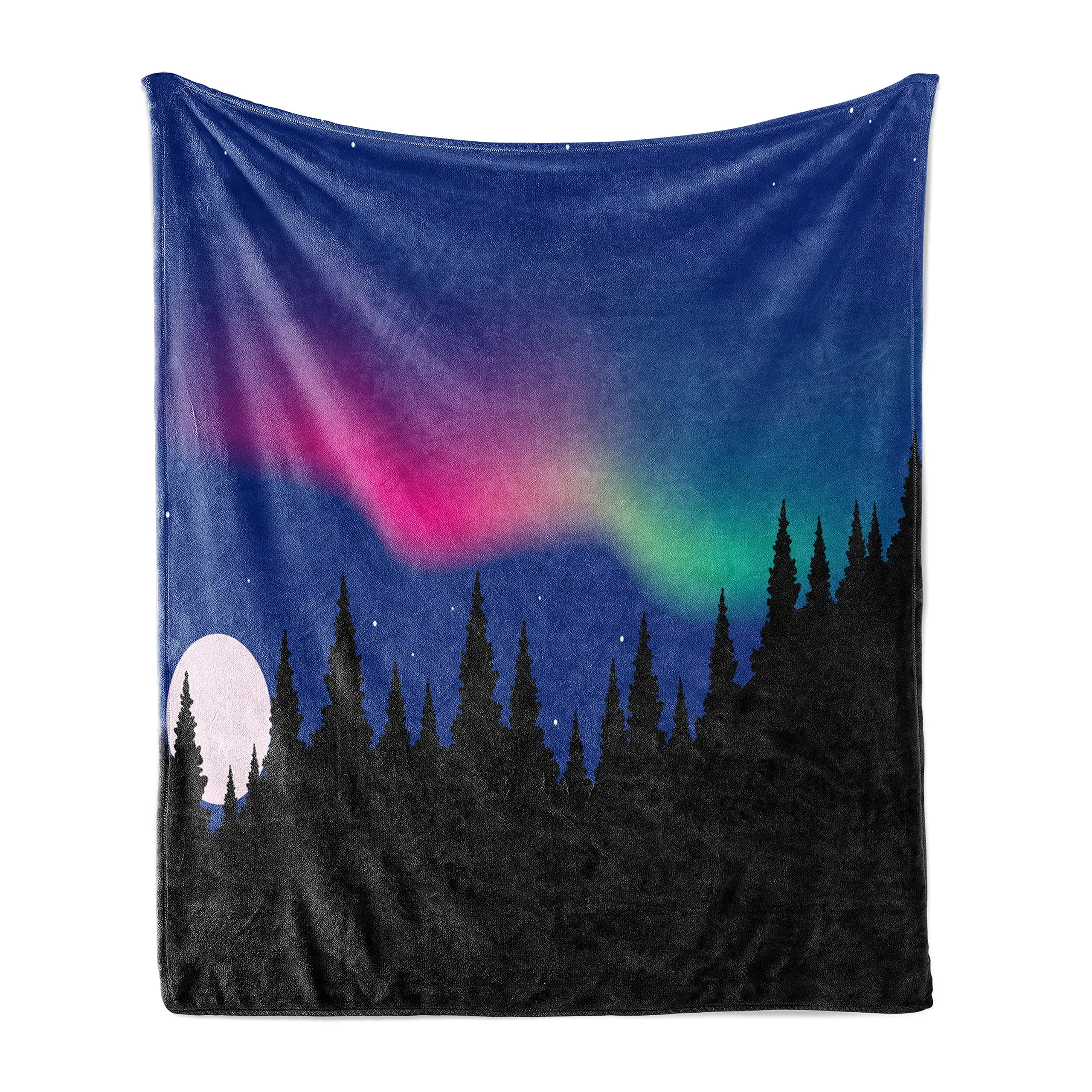 

Blanket for Soft Couch Adults Gifts Galaxy Throw Blanket,Vibrant Stars Space Cosmic Lonely Tree Aurora Borealis Flannel Fleece