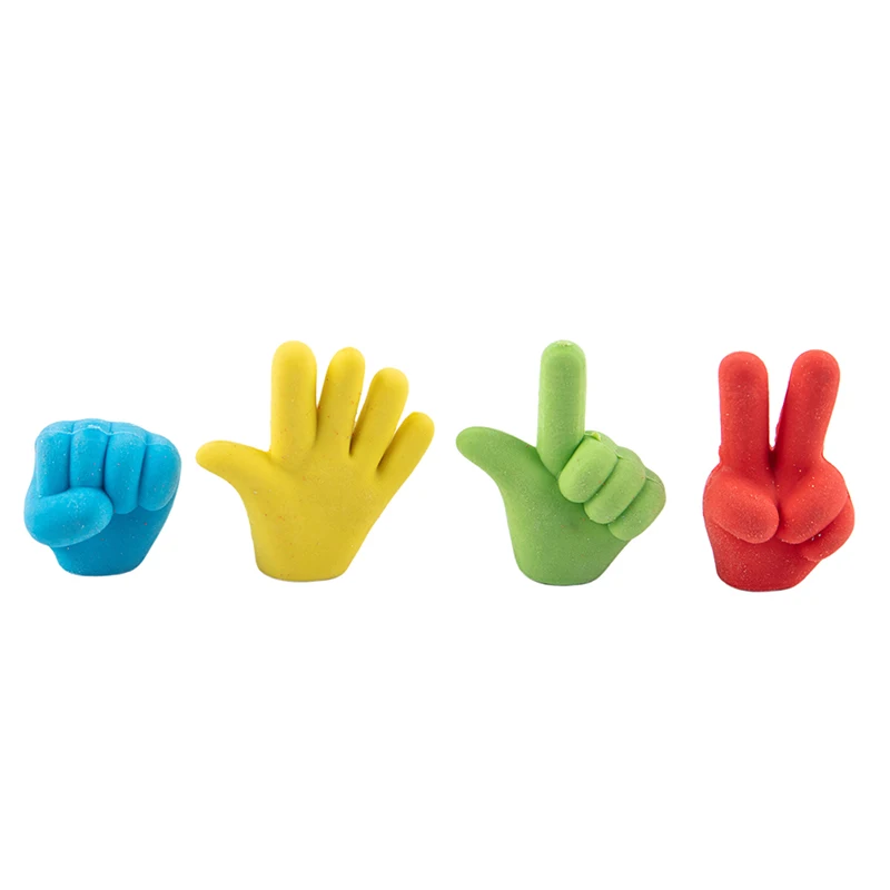 

5pcs/lot Finger Gesture Eraser Pencil Top DIY Rubber Eraser School Student Children School Supplies
