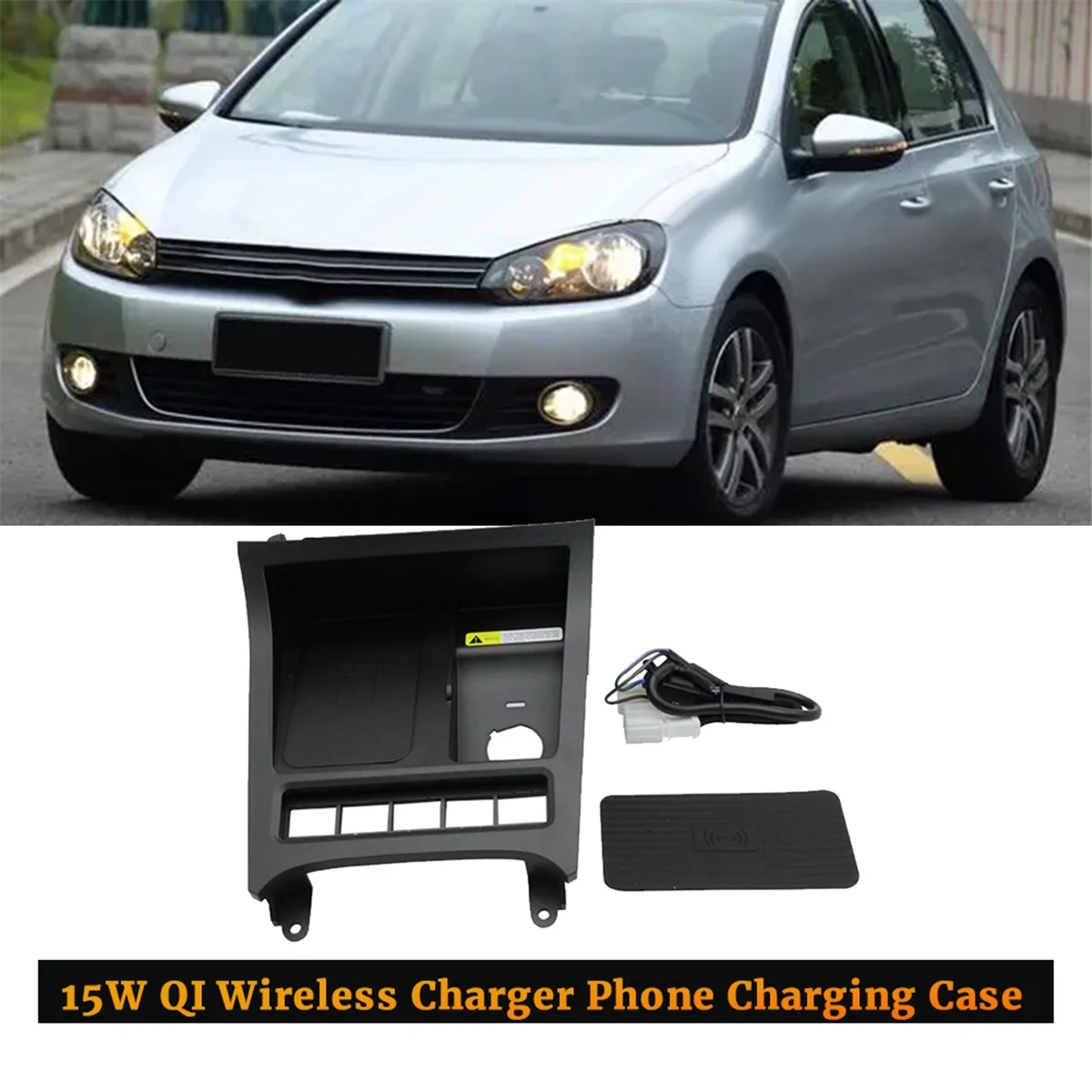 Автомобильное беспроводное зарядное устройство QI для телефона VW Golf 6 MK6 Sagita Scirocco
