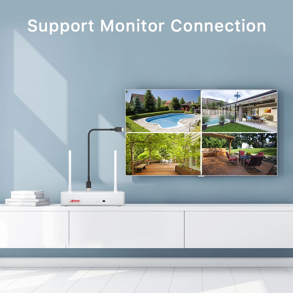 ANRAN 5MP NVR комплект беспроводная видеокамера система наружная аудио запись Wifi IP