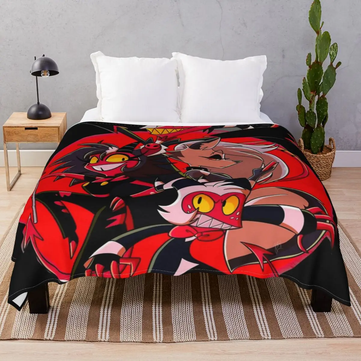 

Helluva Boss Blanket Fleece Summer Ultra-Soft Throw Blankets for Bedding Sofa Travel Office