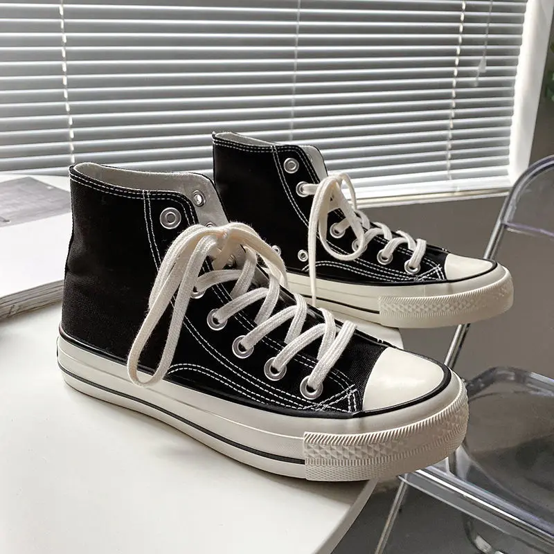 

1970 High-Top Canvas Shoes Women's 2022 Spring White Shoes Student Fashionable Shoes Casual All-Matching Skateboard Shoes