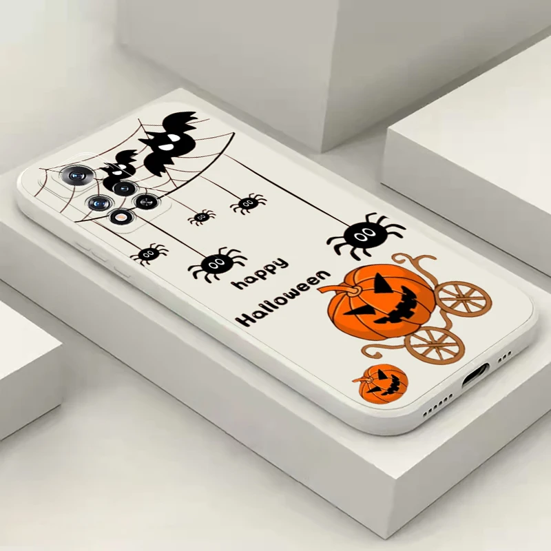 Halloween Pumpkin Skull For Xiaomi Redmi K70 K60 K60E K50 K50i K40 Gaming Ultra K40S K30 K30S K20 Pro Phone Case Coque