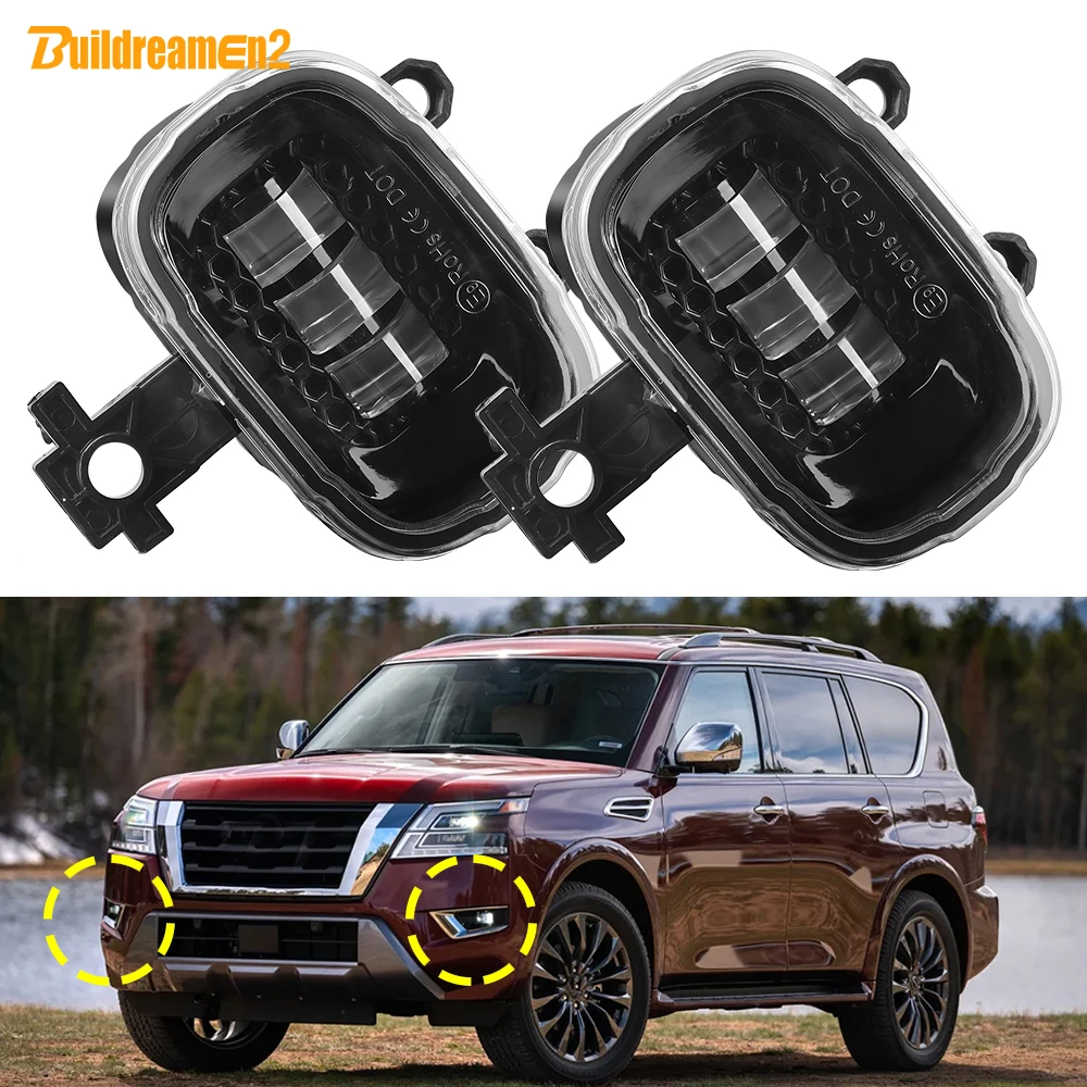 Фото 2 X 30W Автомобильные светодиодные противотуманные фары Canbus DRL H11 для Nissan Armada Patrol Y62 Y63 Ti Ti-L 2020 2021 2022 2023 2024 2025 №1