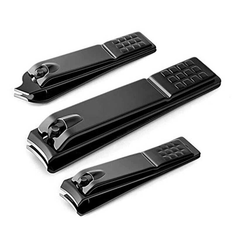 

3 Styles Nail Clipper Black Stainless Steel Nails Clipper Cutter Professional Manicure Trimmer High Quality Toe Nail Clippers