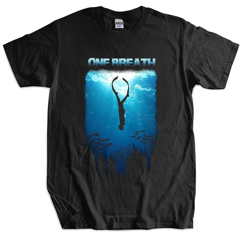 

Футболка мужская хлопковая, модная рубашка для фридайвинга, одно дыхание, погружение в воду, летняя, большие размеры