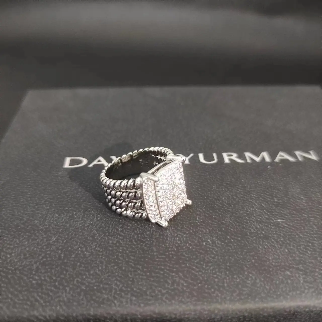 Popular Jewelry David Yurman Rings for Woman DY Eden Emerald Diamond Eternity Band  Silver 925 Plated Platinum