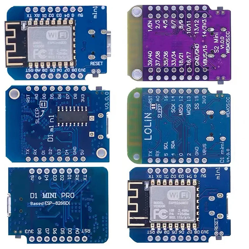 Фото WeMos D1 Mini Pro V3.0 NodeMcu 4 МБ/16 МБ байт Lua WIFI Плата разработки Интернета вещей на базе ESP8266 CH340G Nodemcu V2 №3