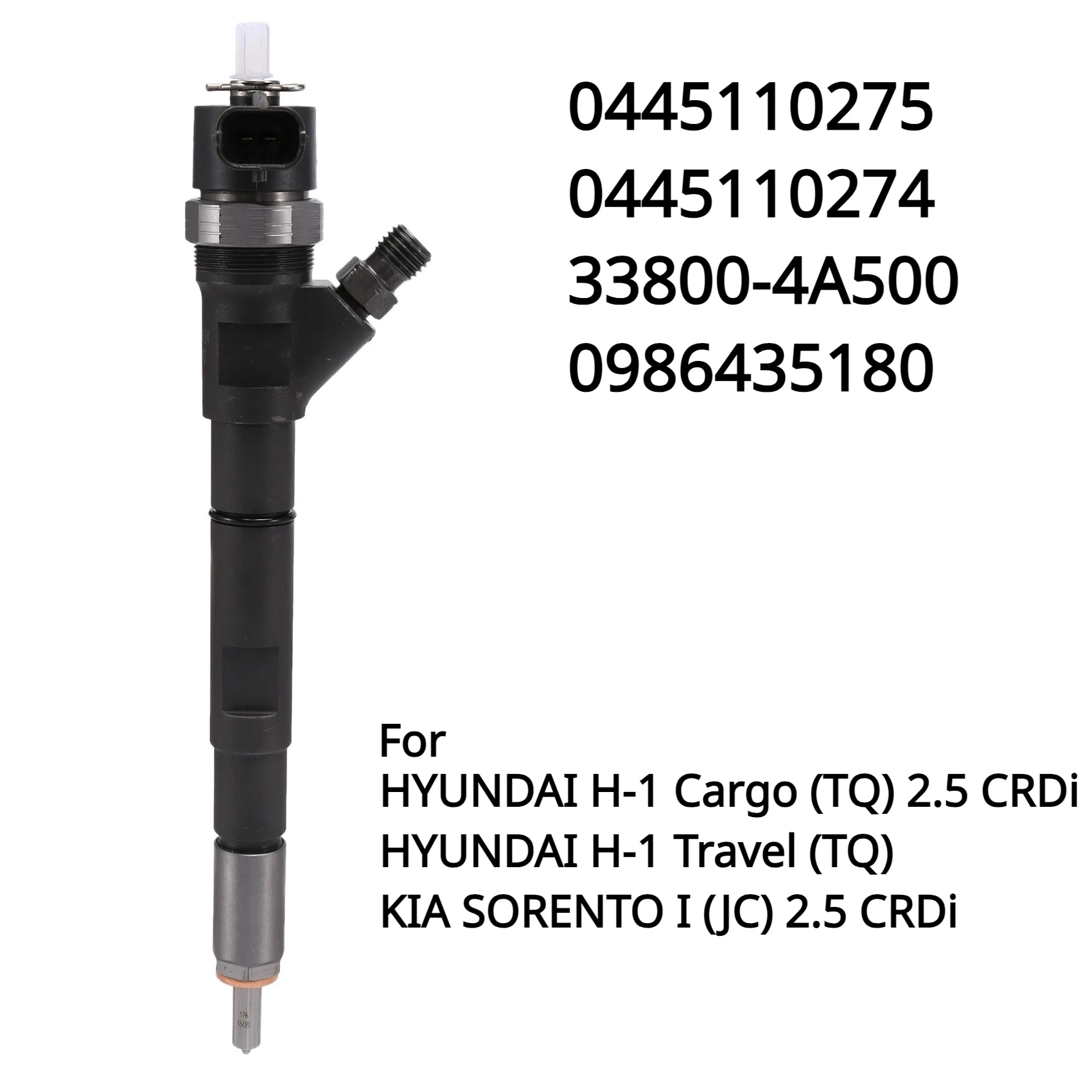 

0445110274 0445110275 новый дизельный топливный инжектор Assy 33800-4A500 для Hyundai Starex H1 I800 iLoad / KIA Sorento 2,5 CRDI D4CB