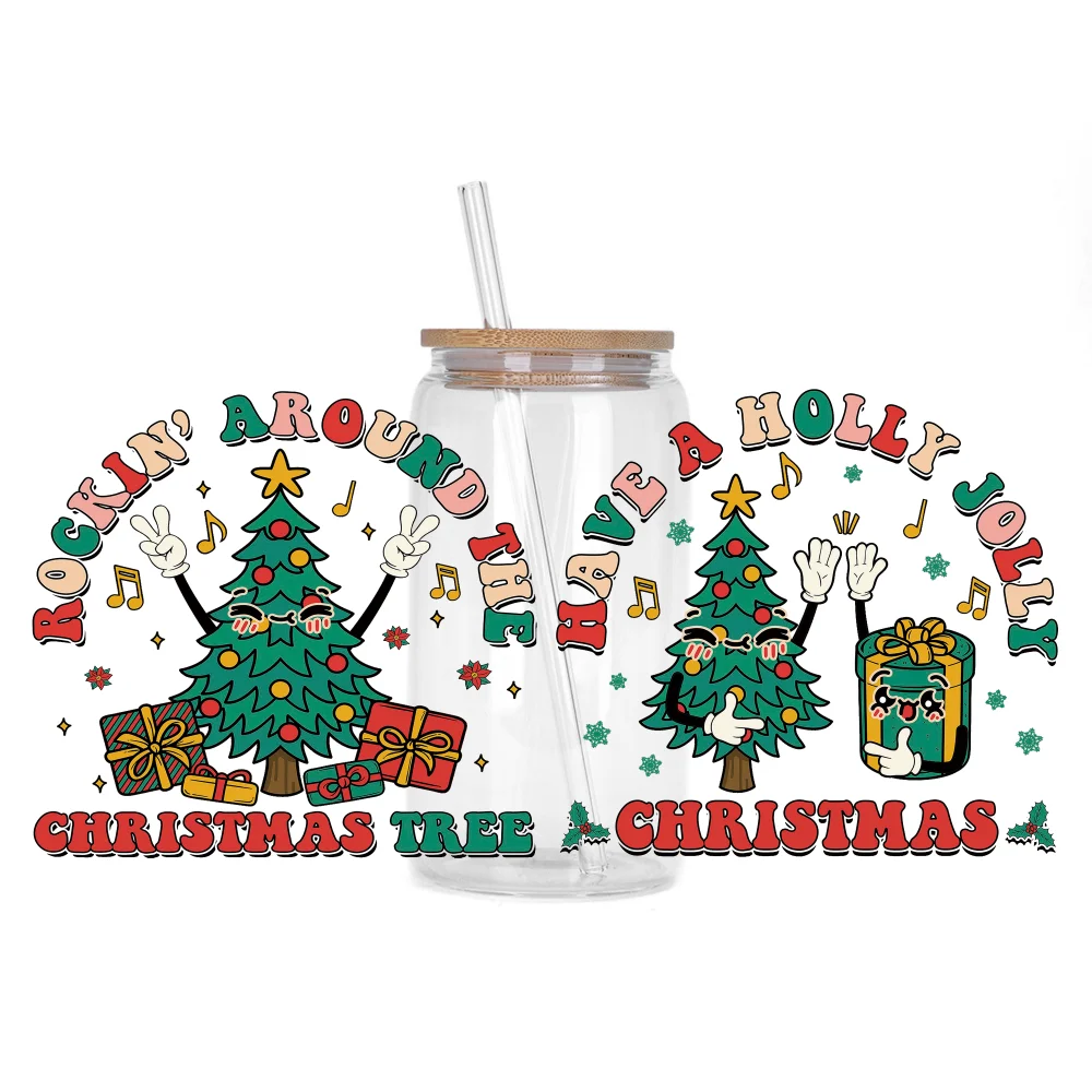 Рождественская серия легкие водонепроницаемые наклейки сделай сам 3D переводы