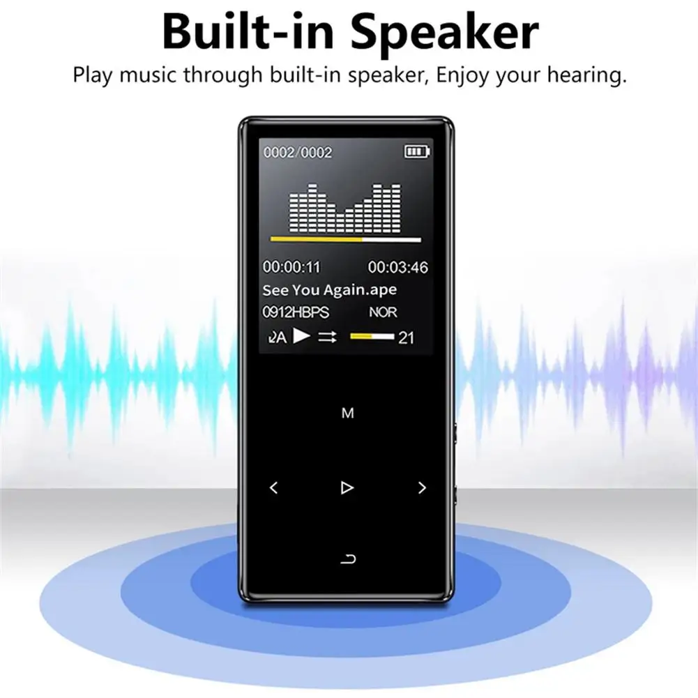 

MP3-плеер с поддержкой Bluetooth и Fm-радио, 1,8 дюйма