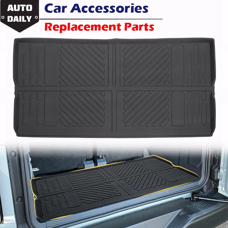 

Rhyming 1pc Black Trunk Floor Mat Rear Cargo Tray Liner Cover TPE Waterproof Protection Pad Fit For Ford Bronco 2021 2022 2 Door