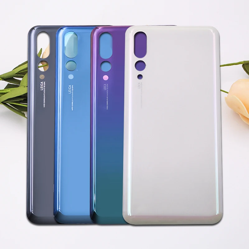 

10PCS New For Huawei P20 Pro Battery Back Cover Rear Door 3D Glass Panel P20Pro Battery Housing Case Adhesive Sticker Replace