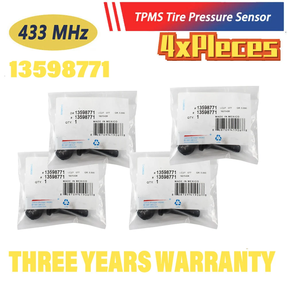 

TPMS SENSOR For Cadillac ESCALADE Chevrolet SILVERADO GMC ACADIA Tire Pressure Monitor 23445327 13598771 13598772 315mhz