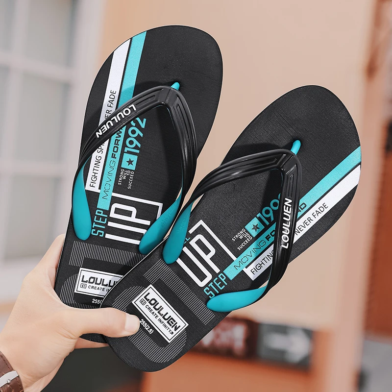 

New Flip-flops Men Outdoor Slippers Summer Fashion Clip Foot Mesh Beach Shoes for Men Sandalia Masculina