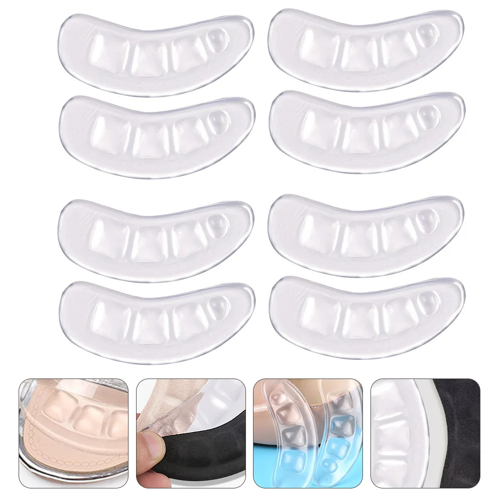 

4 Pairs Non-slip Stickers Water Bubble High Heels Householdessentialsllc Anti-abrasion Flannel Protective Pad Necessities