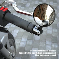 2 pcs motorcycle rearview handlebar plane mirror motorbike bicycle handle bar side back rear view mirrors angle adjustable