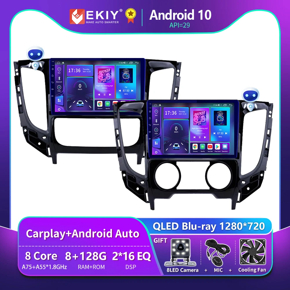 $109.96 EKIY T900 For Mitsubishi L200 5 2015 - 2019 Car Radio Multimedia System Tape Recorder Navigation GPS Stereo Auto Carplay No 2din