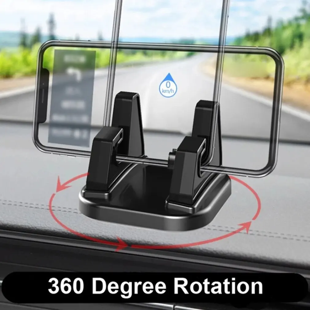 

Фиксированный автомобильный держатель для телефона с поворотом на 360 градусов, нескользящий Силиконовый Настольный кронштейн, Прочный кронштейн для автомобильной навигации