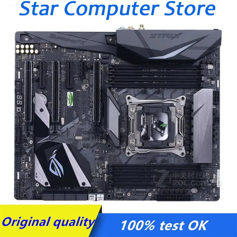 

X299 LGA 2066 для ASUS ROG STRIX X299-E игровая материнская плата DDR4 компьютер USB3.0 SATA3 M.2 SSD десктопная материнская плата Б/у