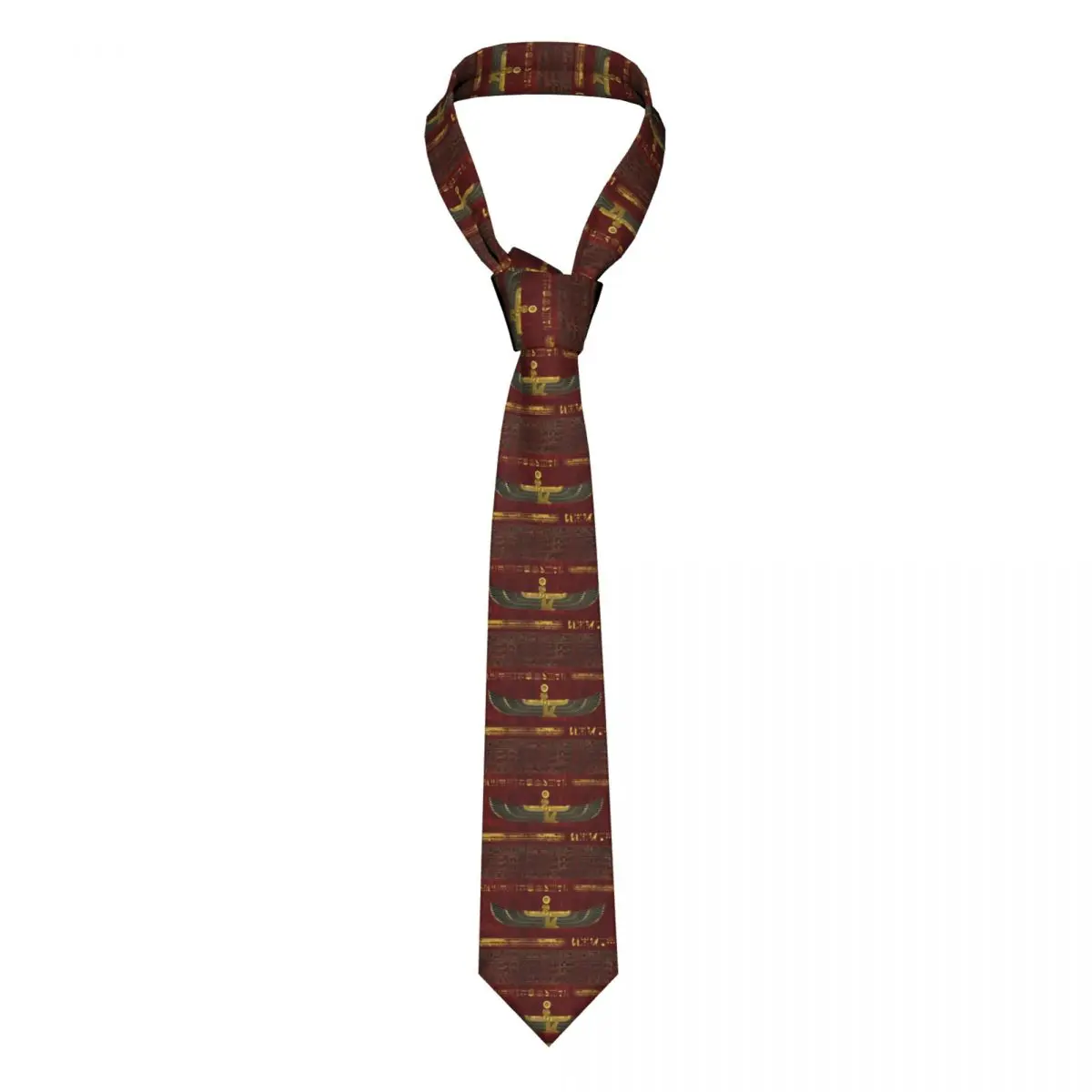 Egyptian God Ornament Neckties Unisex Polyester 8 cm Ancient Egypt Necktie for Men Casual Narrow Shirt Accessories Cravat Office