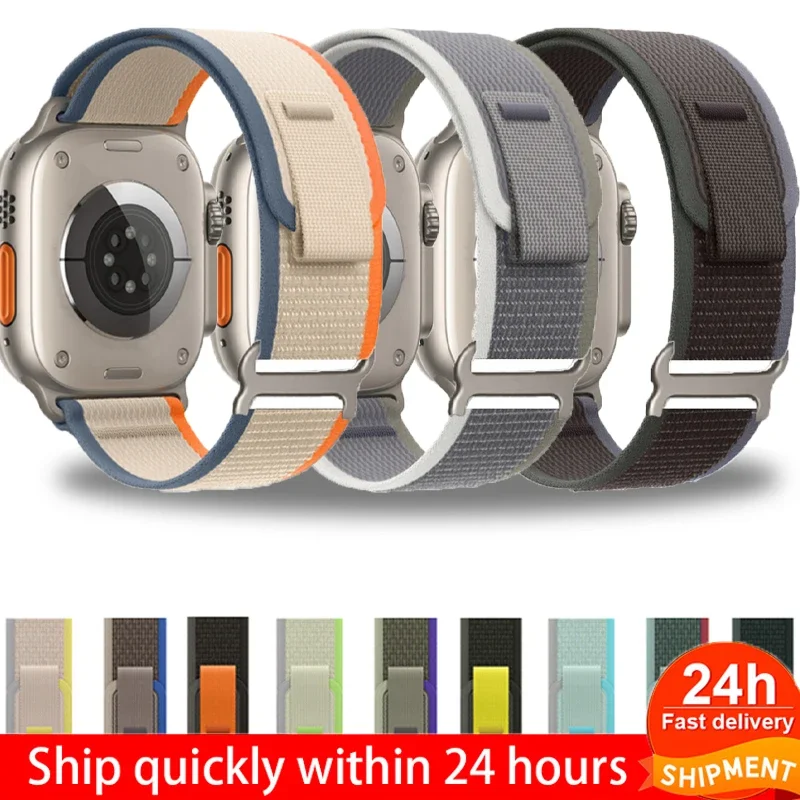 

Trail Strap for apple watch band Ultra2 49mm 44mm 45mm 40mm 41mm 42mm 38mm nylon bracelet correa iWatch series SE 8 7 6 5 strap