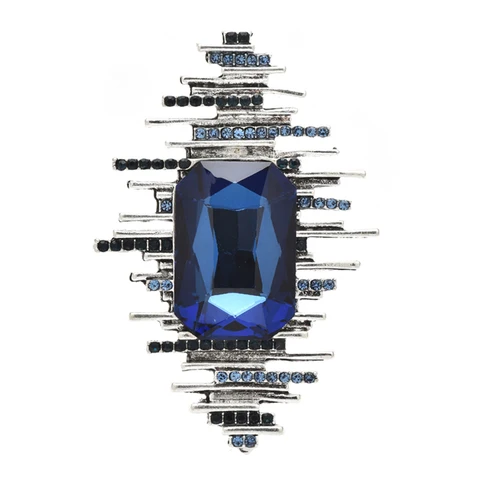 Хрустальные геометрические броши