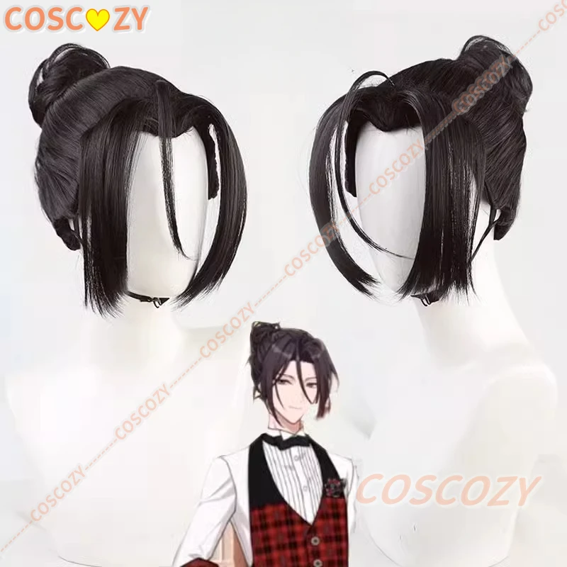Косплей Обещание волшебника Шариллок Парик Черная булочка Волосы Красота Кончик