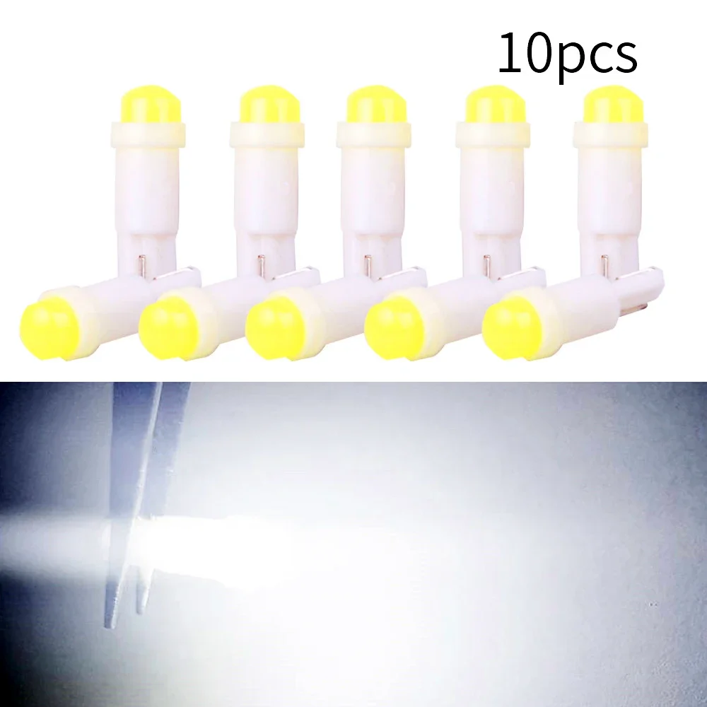 

10 шт. T5 C0B автомобильный индикатор приборной панели W1.2W W3W светодиодный 1SMD приборная лампа лампа для чтения 4014 светодиодный супер яркий