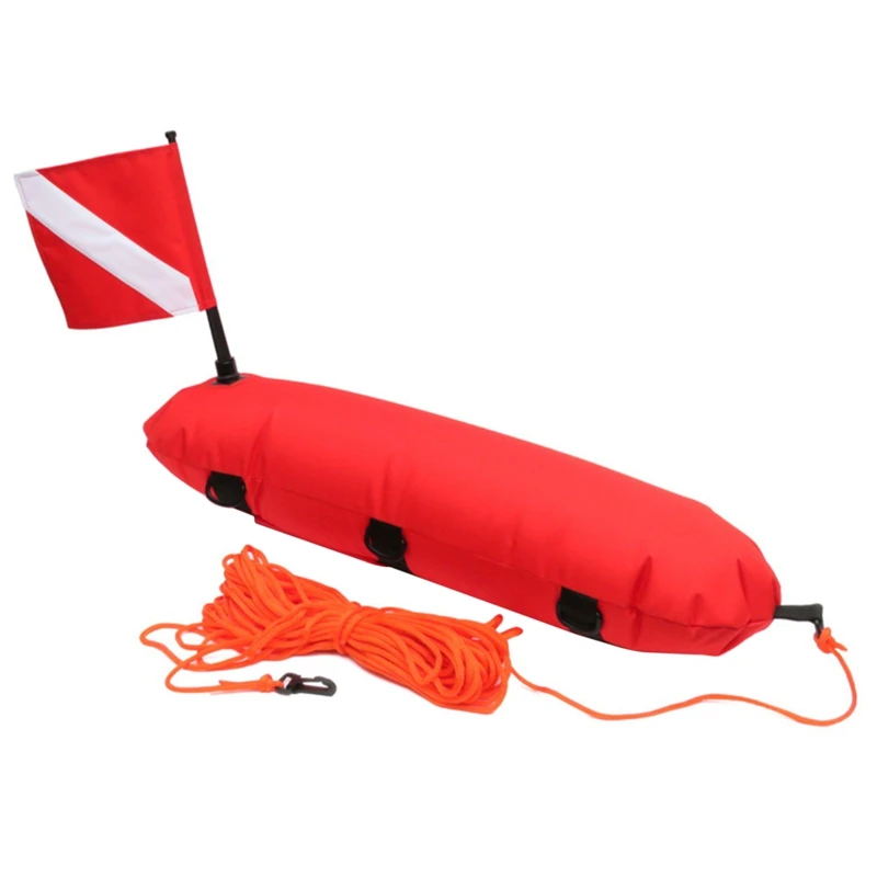 

Inflatable Scuba Diving Spearfishing Signal Float Buoy Diving Diver Signal Float Buoy with Flag and 25M Rope