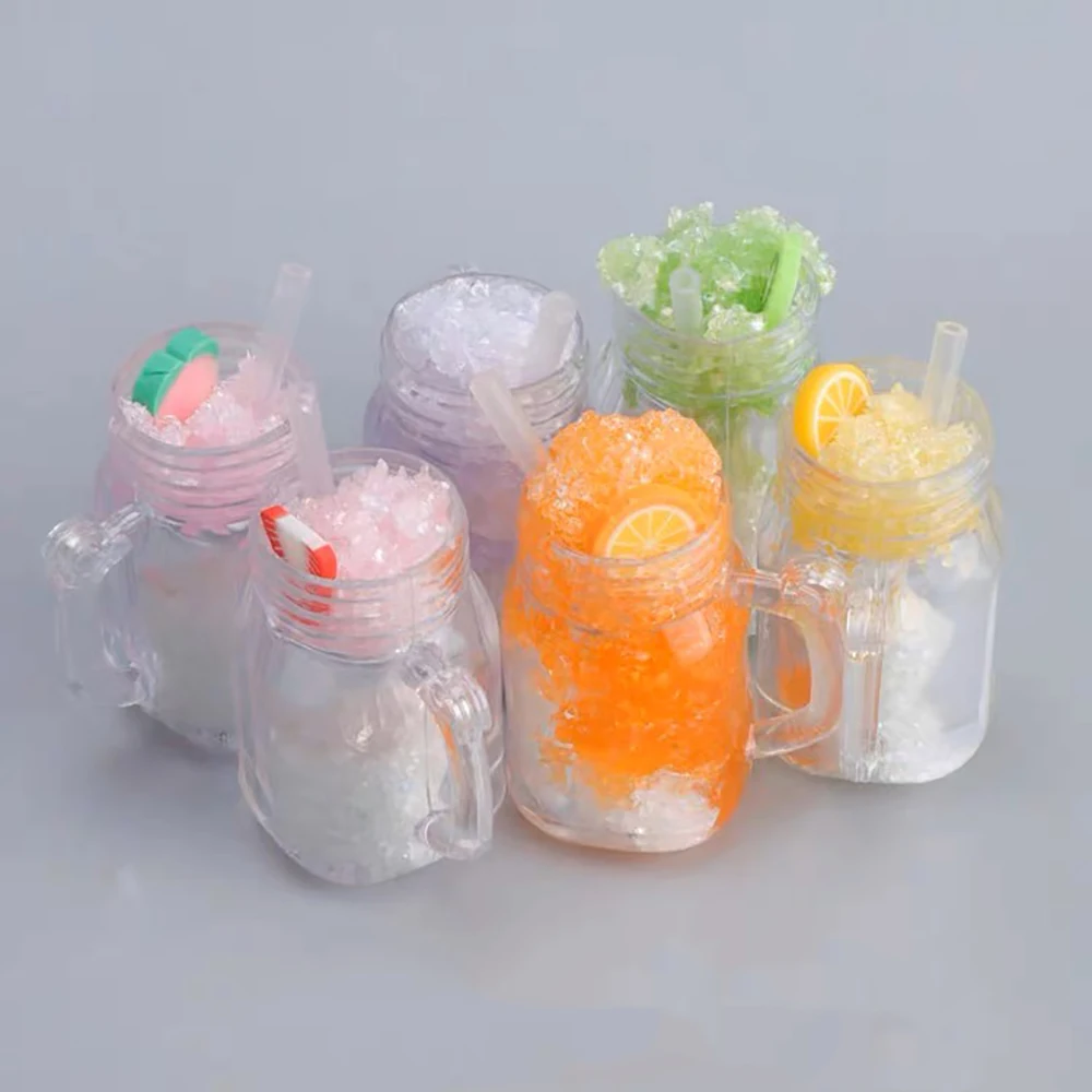 

Миниатюрная игрушка для еды, зернистость для напитков, лед, фрукты, смузи, мини-крутой напиток, ручная работа, кукольный домик, имитация сценариев, демонстрация