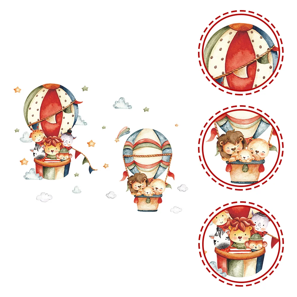 

1 Набор наклеек на стену мультяшный воздушный шар Животное украшение декоративная наклейка на стену