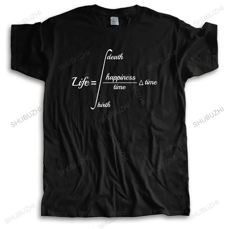 

new fashion High Quality t-shirt men crew neck tees Life Equation Hugs Shubuzhi Cotton summer Short Sleeve T-shirt Drop Shipping
