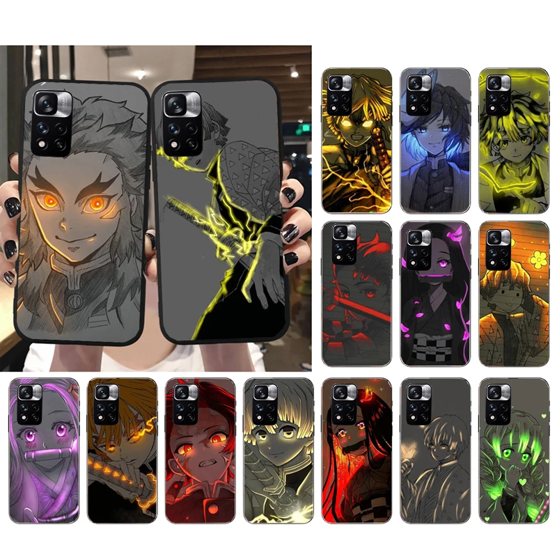 

Anime Demon Slayer Phone Case for Xiaomi Redmi Note 12 Pro 11S 11 10 Pro 9Pro Note9 10S Redmi 10 9C 9A Funda