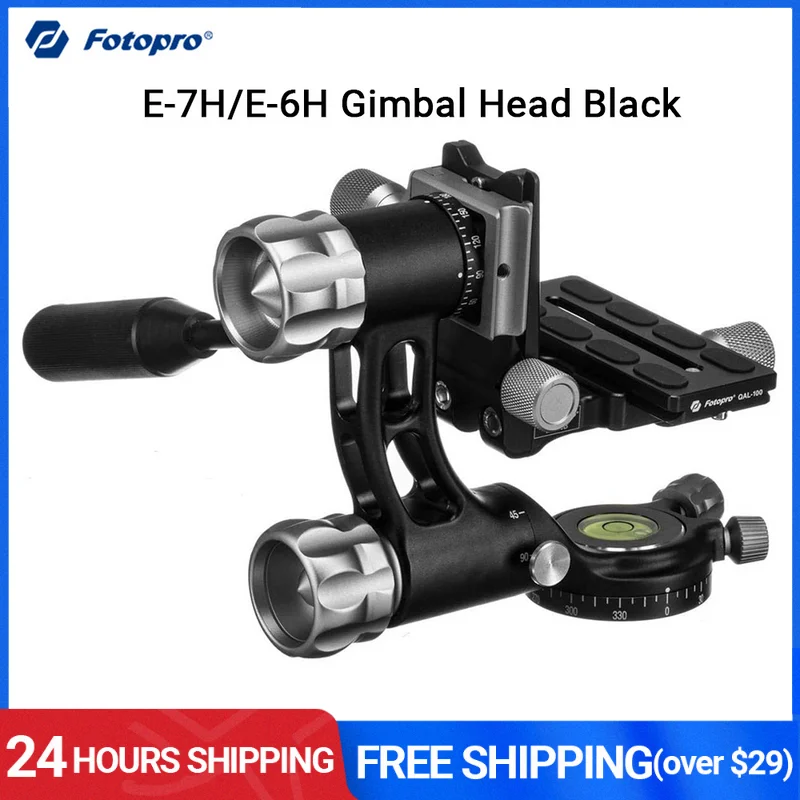 

Профессиональная Карданная головка штатива Fotopro с максимальной нагрузкой, алюминиевая Карданная головка 66IB, идеально подходит для тяжелог...