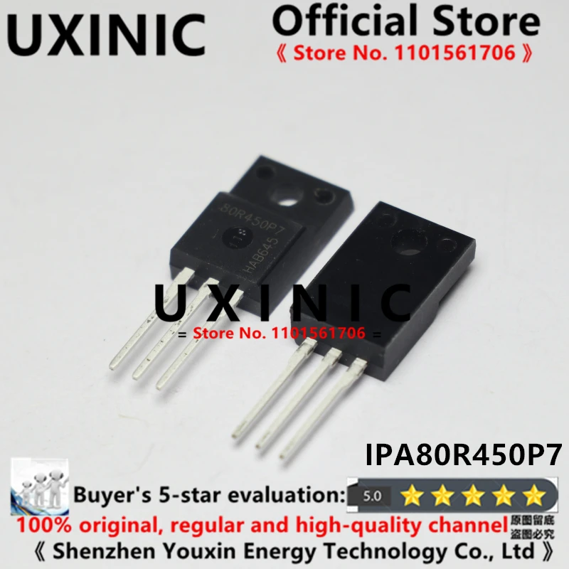 

UXINIC 100% New Imported Original IPA80R450P7 TO-220F MOS Field Effect Transis