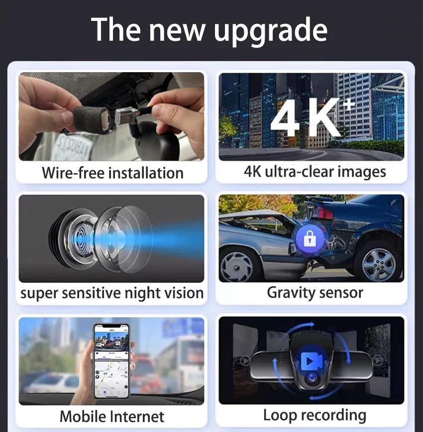 Новинка! 4K Автомобильный видеорегистратор Wifi камера UHD 2160P оригинальный для Toyota