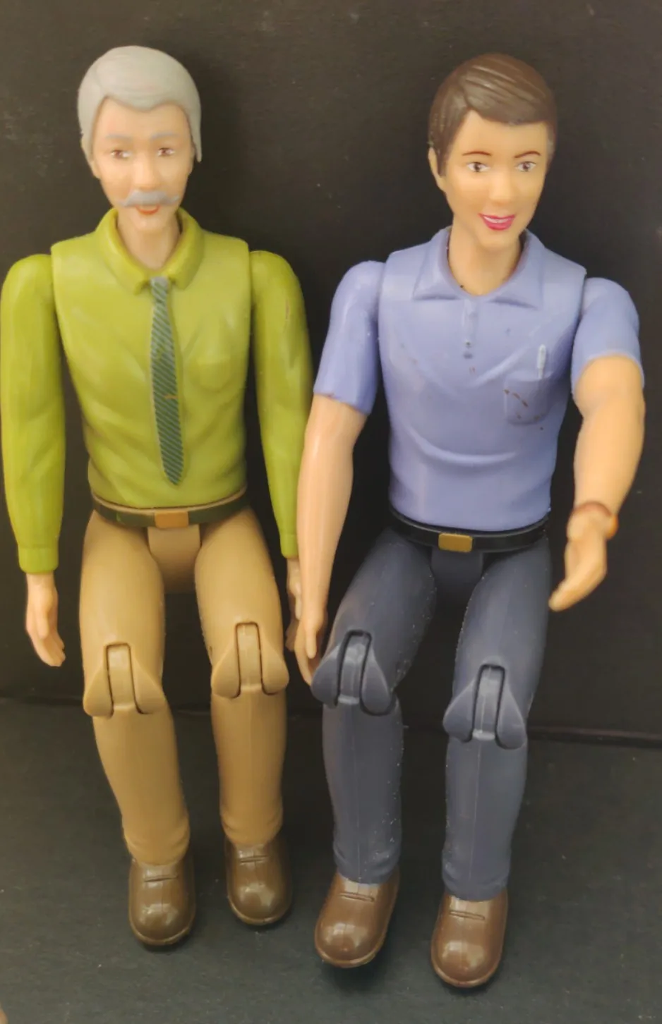 

pvc figure model toy father and grandfather 2pcs/set junction movable