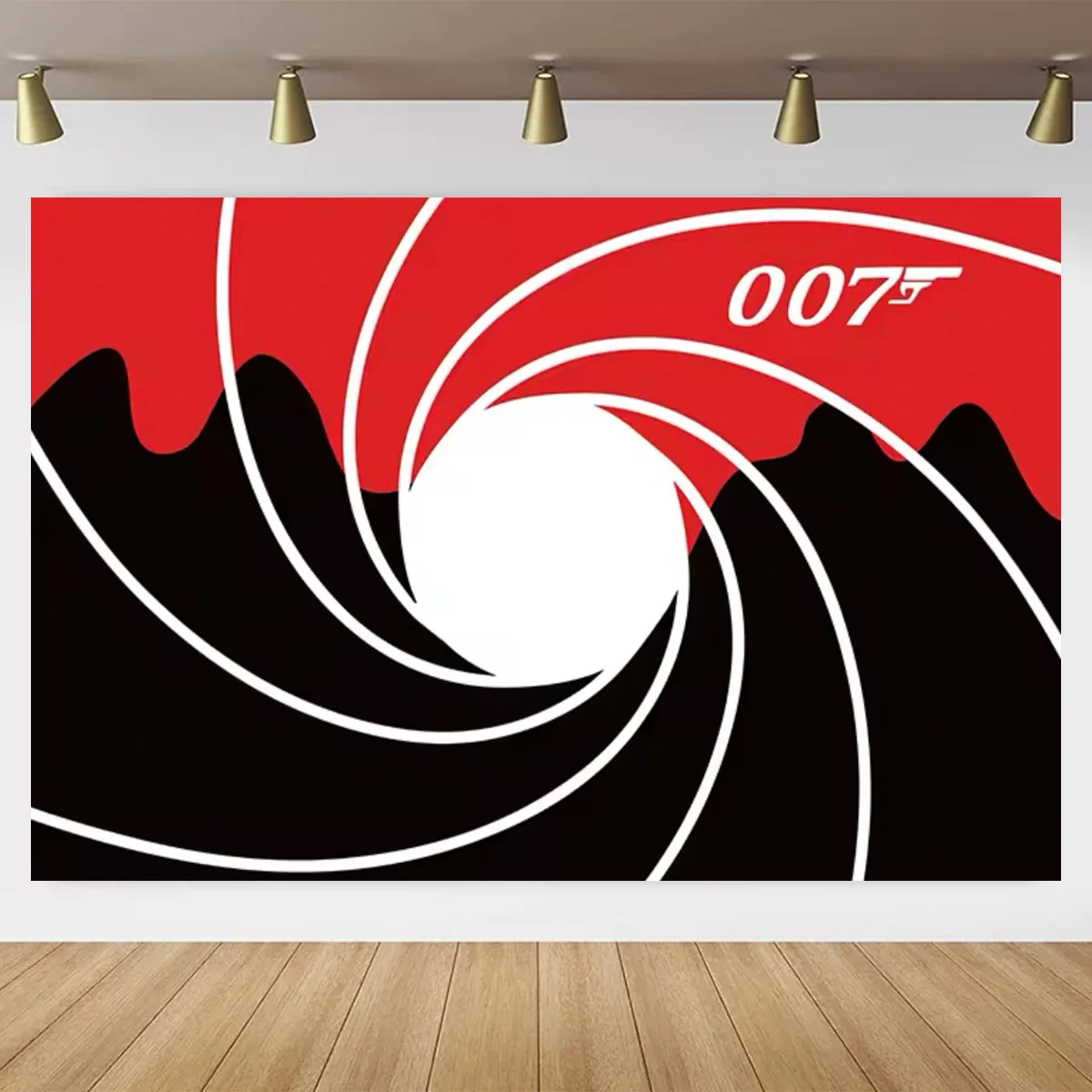 Фон для шпионской вечеринки 007 черно-белый фон с галстуком костюма детский день