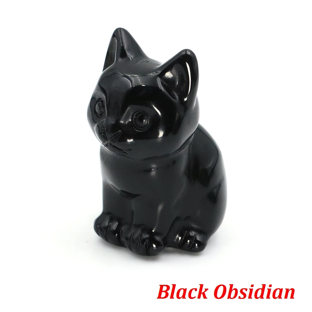 Ручная статуя кота из камня