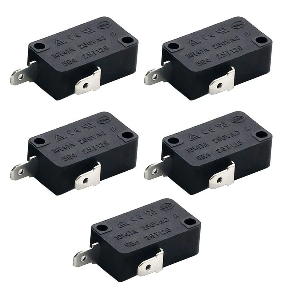 

5 шт. микропереключатель KW1-103 черный пластик 16А 250В