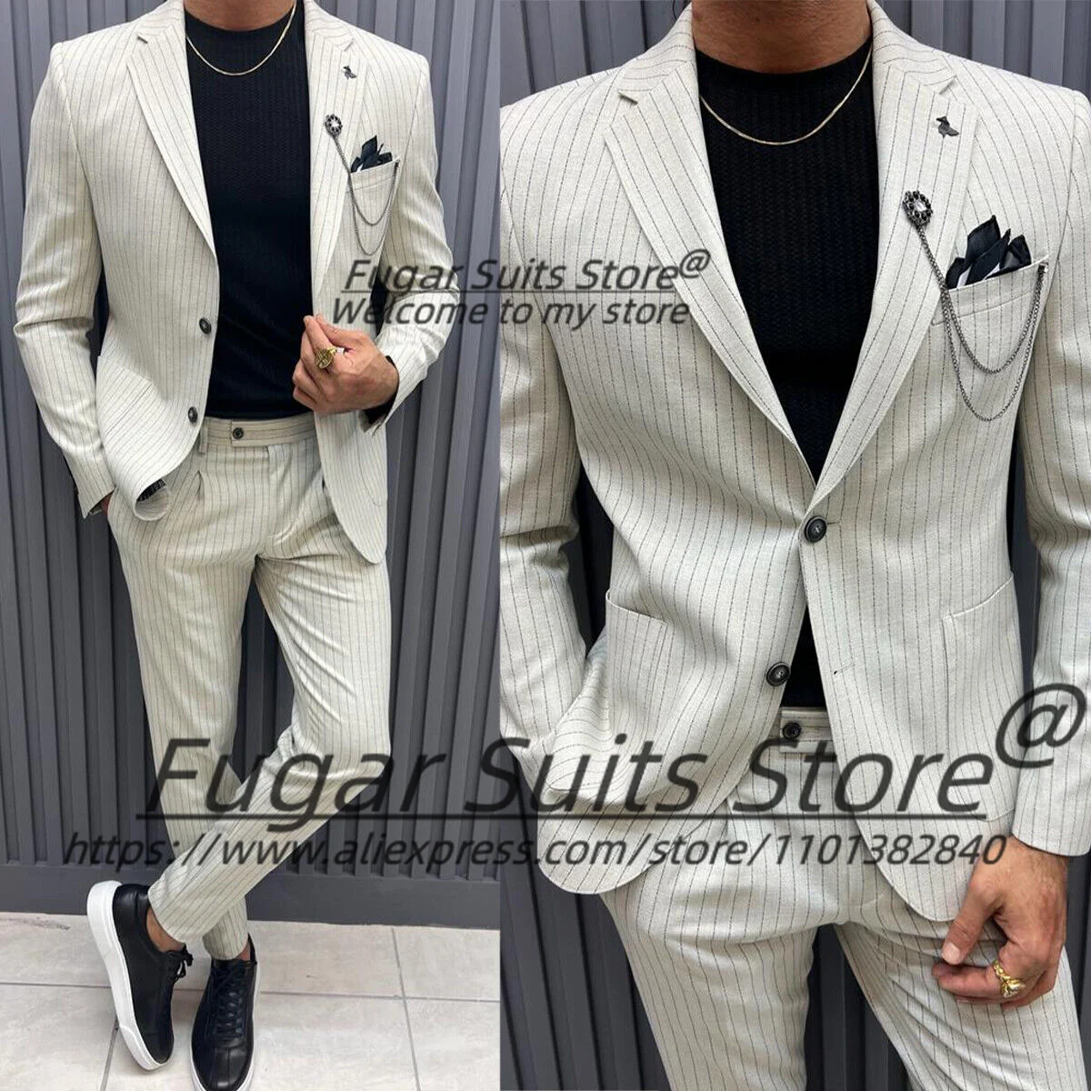 Мужские костюмы в итальянском стиле деловую полоску приталенные свадебные