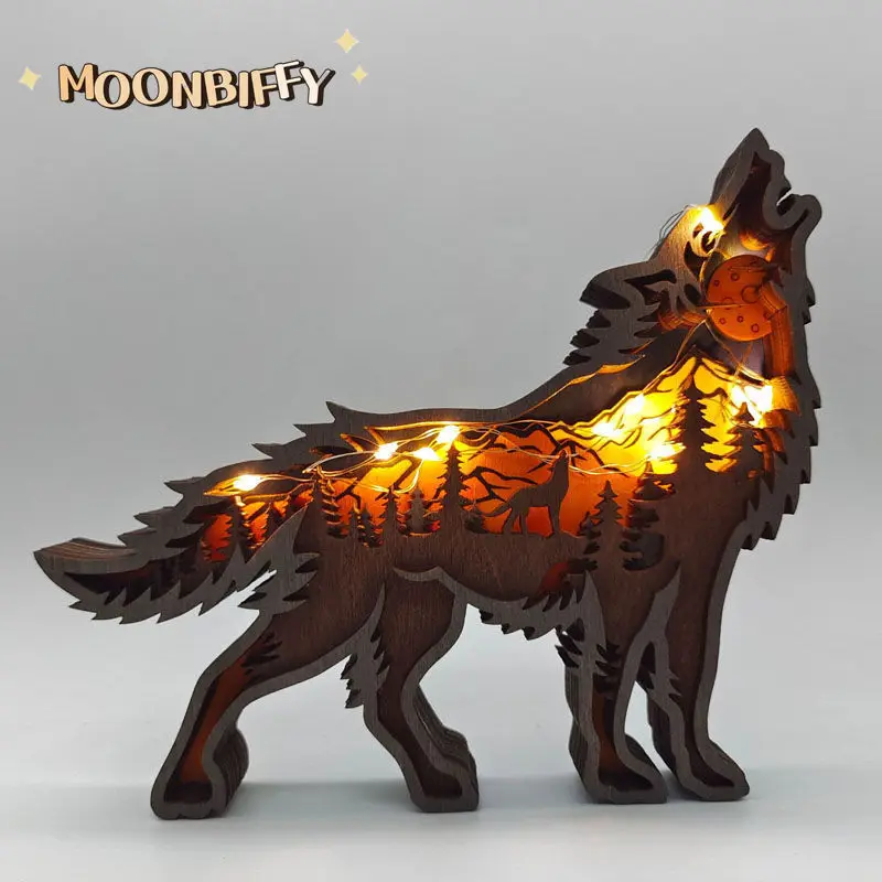 

Фотостатуя ручной работы, креативные праздничные украшения для дома, многослойные деревянные украшения для подарка, статуя