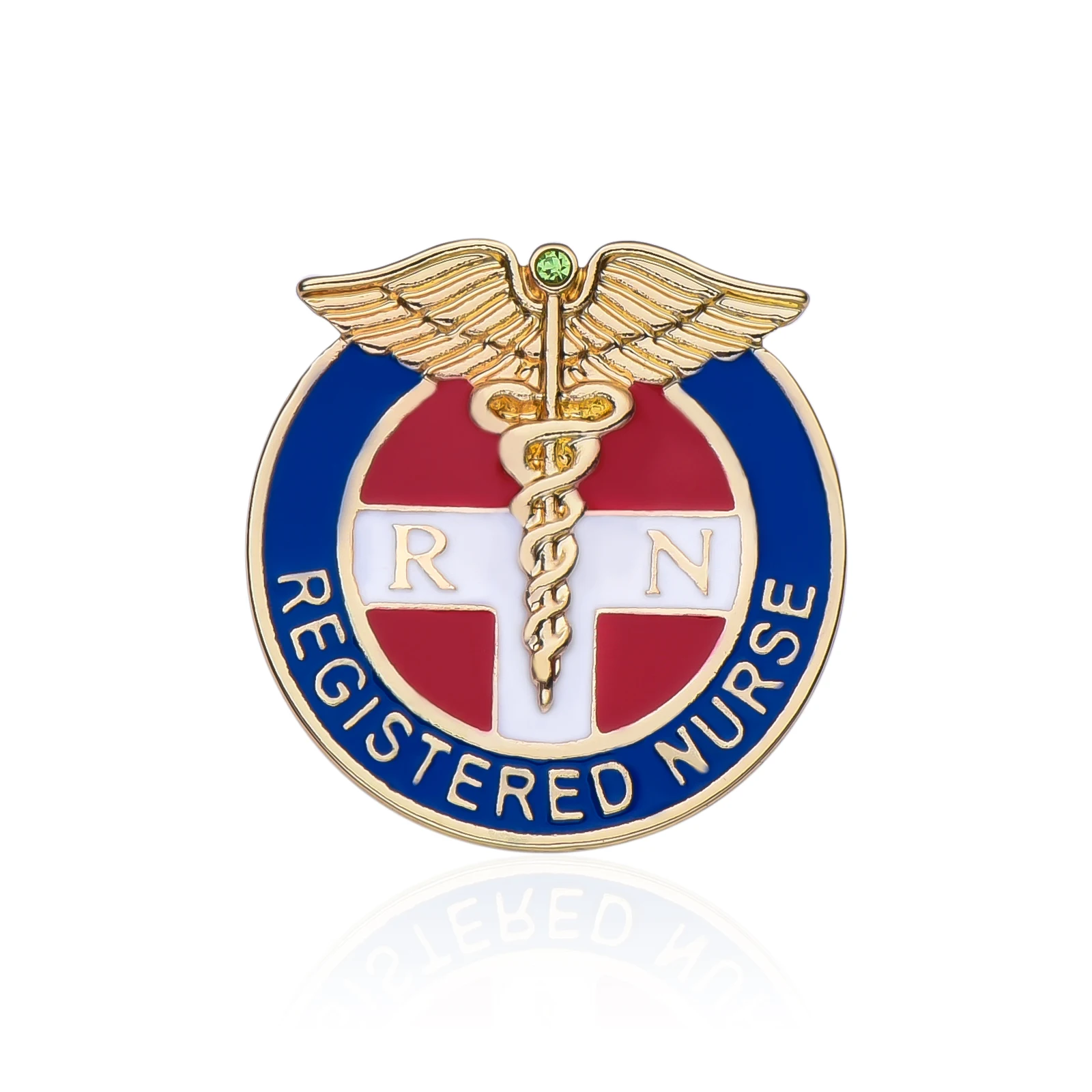 

Harong Medical Asclep Enamel Brooch Angle Wing Double Snake Scepter Lapel Bag Pin for Doctor Nurse Commemorative Gift