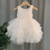 kids girl dress princess dress for girl spring and summer new puffy dress girl baby white wedding dress children dance dress