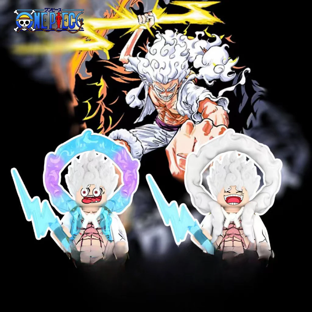 

2 Styles One Piece Nika Luffy Splicing Building Blocks Anime Action Figure Doll Model Collect Ornaments Children's Toy Gifts