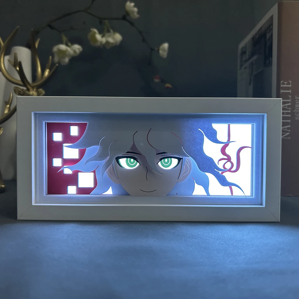 

Вырезанный из бумаги аниме световой короб Danganronpa 2 Nagito Komaeda для декора спальни, подарок на день рождения, манга, коробка для теней, лайтбокс, настольная лампа