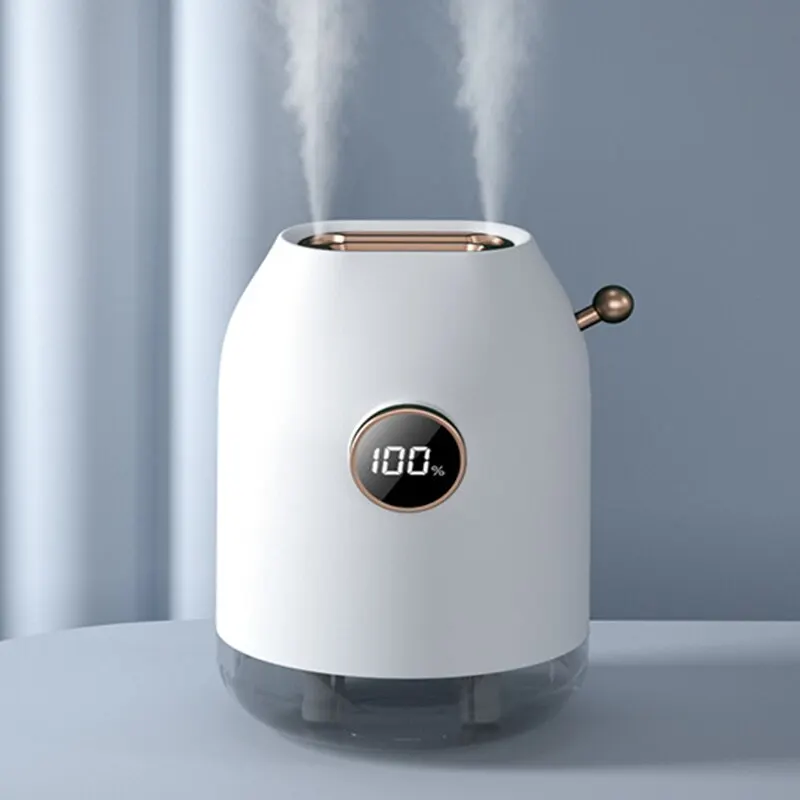 

4000mAh 500ml Battery Ultrasonic Aroma Diffuser Mute Humidificador Wireless Double Nozzle Humidifier Air Mist Maker Rechargeable