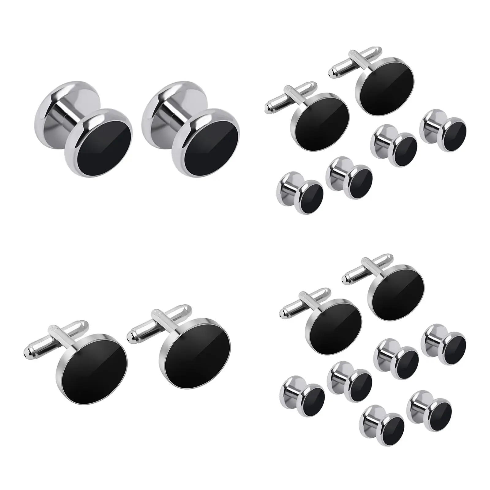 

Cufflinks and Studs Set, Customed Formal Solid Unique Jewelry, Links Kit for Tuxedo Puit Shirts Party Business Wedding
