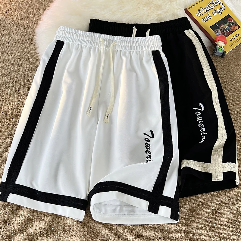 2023 Men's Drawstring Shorts Large Size 5XL Man Sports Short Pants Casual Loose Trunks  Male Straight Leg Trousers